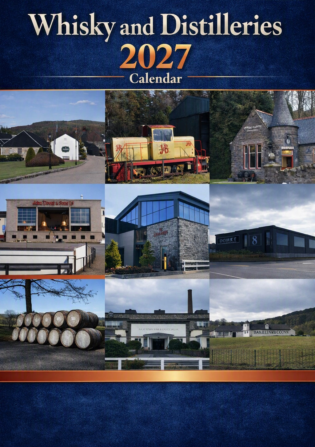 Scottish Whisky Distilleries 2027 | A4 Wall Calendar